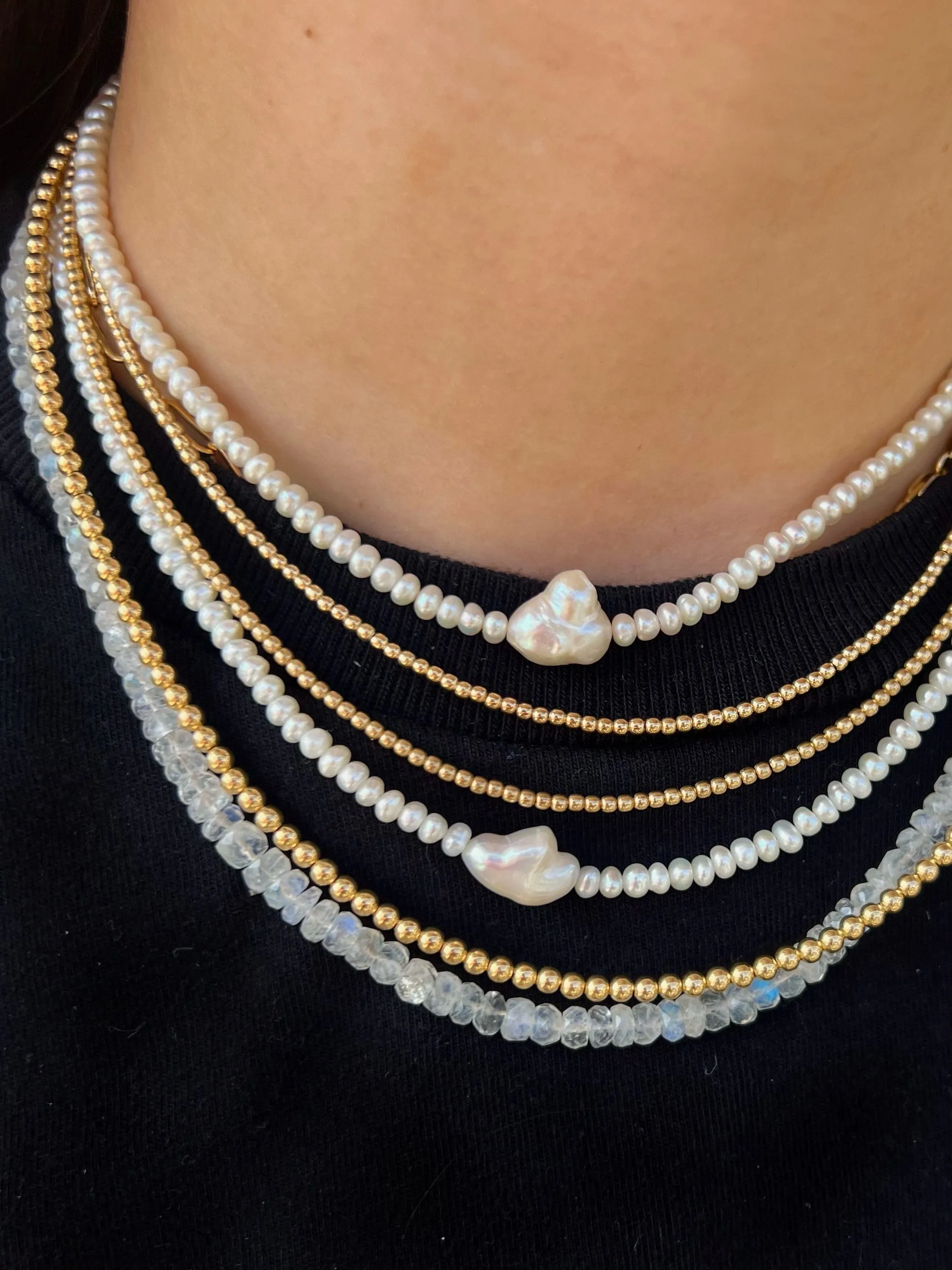 Pearl Necklace with Pearl Accents