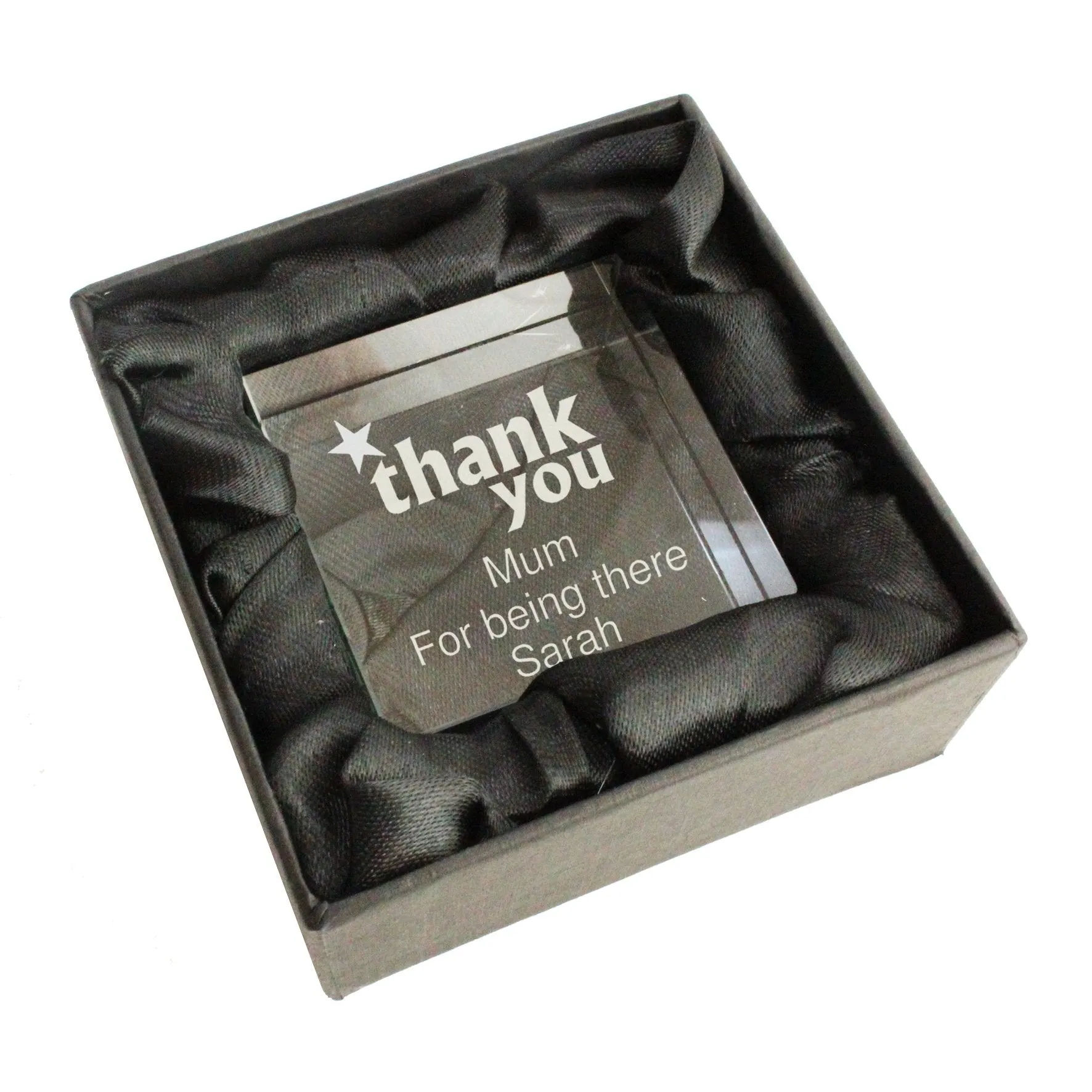 Personalized Gratitude Engraved Crystal Keepsake