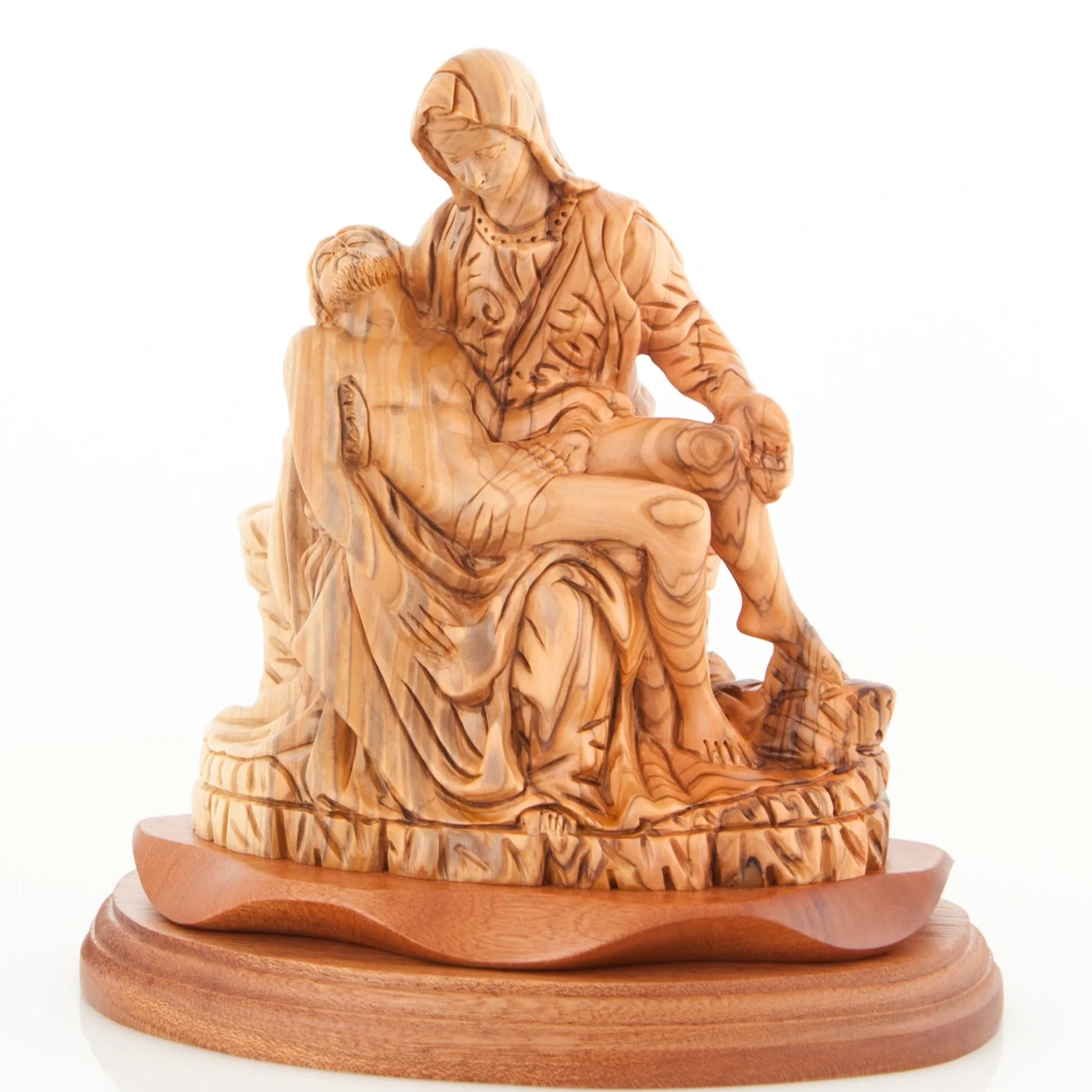 Pieta Carving, Olive Wood Carving Statue, Bethlehem, 8.1 - Shop online now