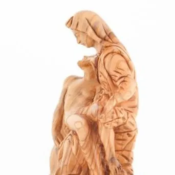 Pieta Carving, Olive Wood Carving Statue, Bethlehem, 8.1 - Shop online now