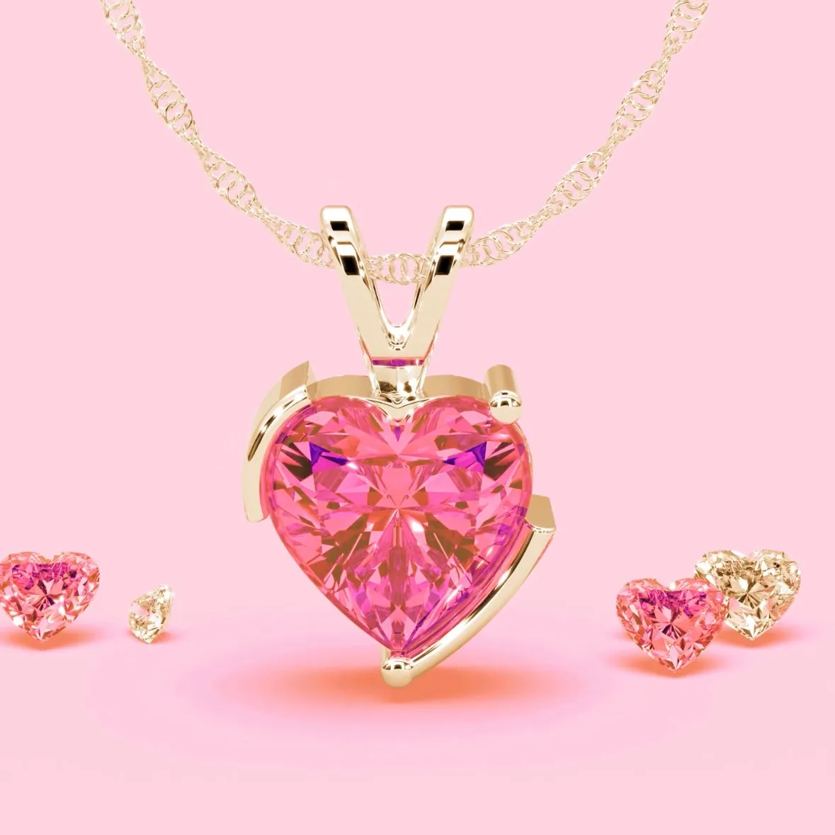 Pink sapphire - Cupid heart design, 11438