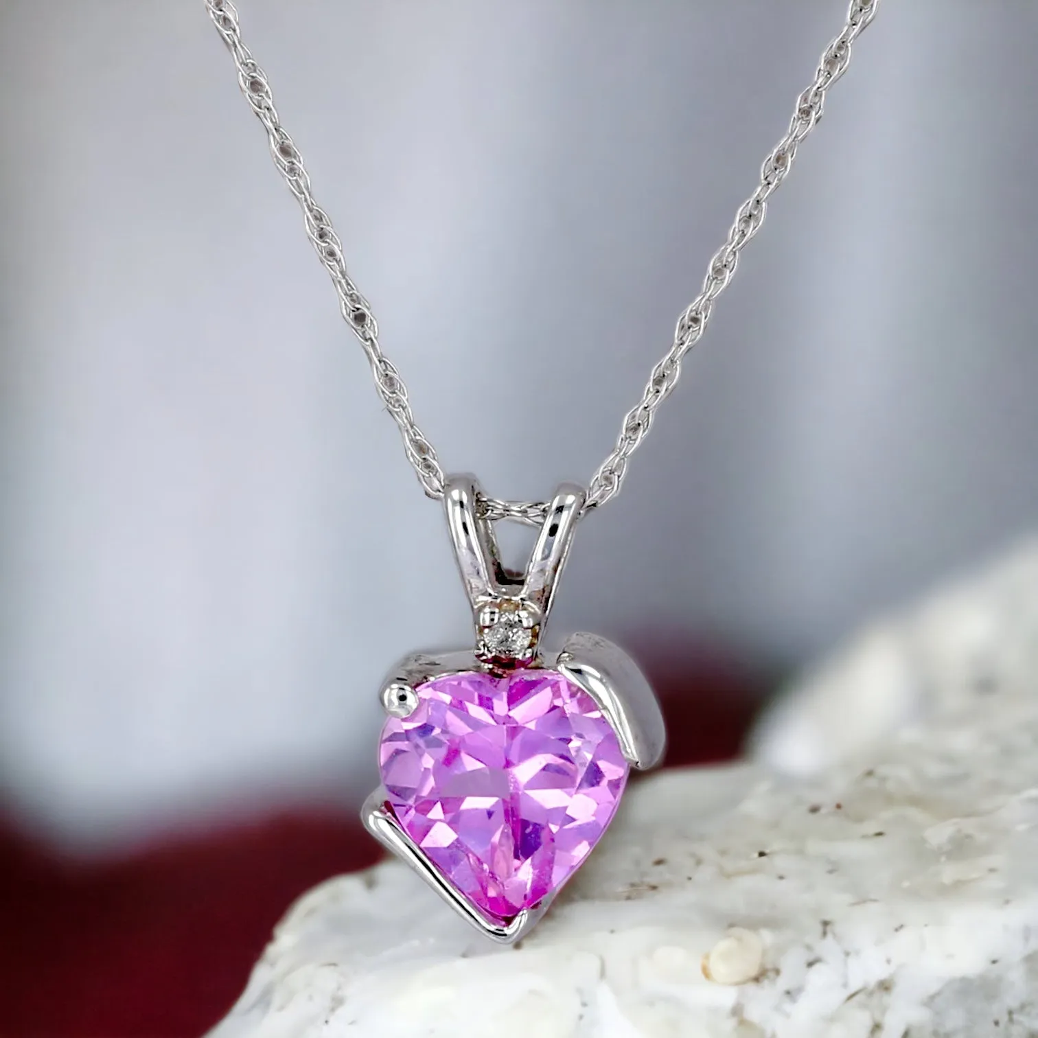 Pink sapphire - Cupid heart design, 11438