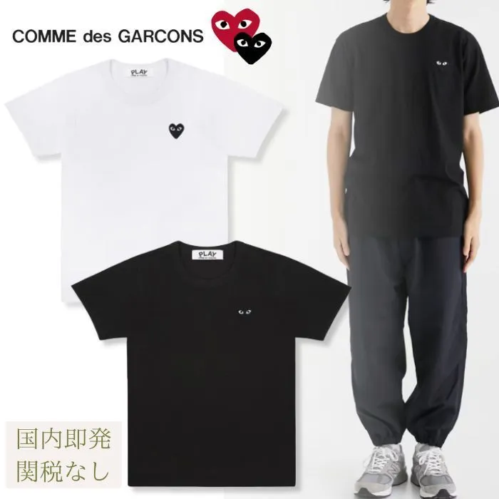 PLAY COMME des GARCONS  |Unisex Street Style U-Neck Cotton Short Sleeves Logo