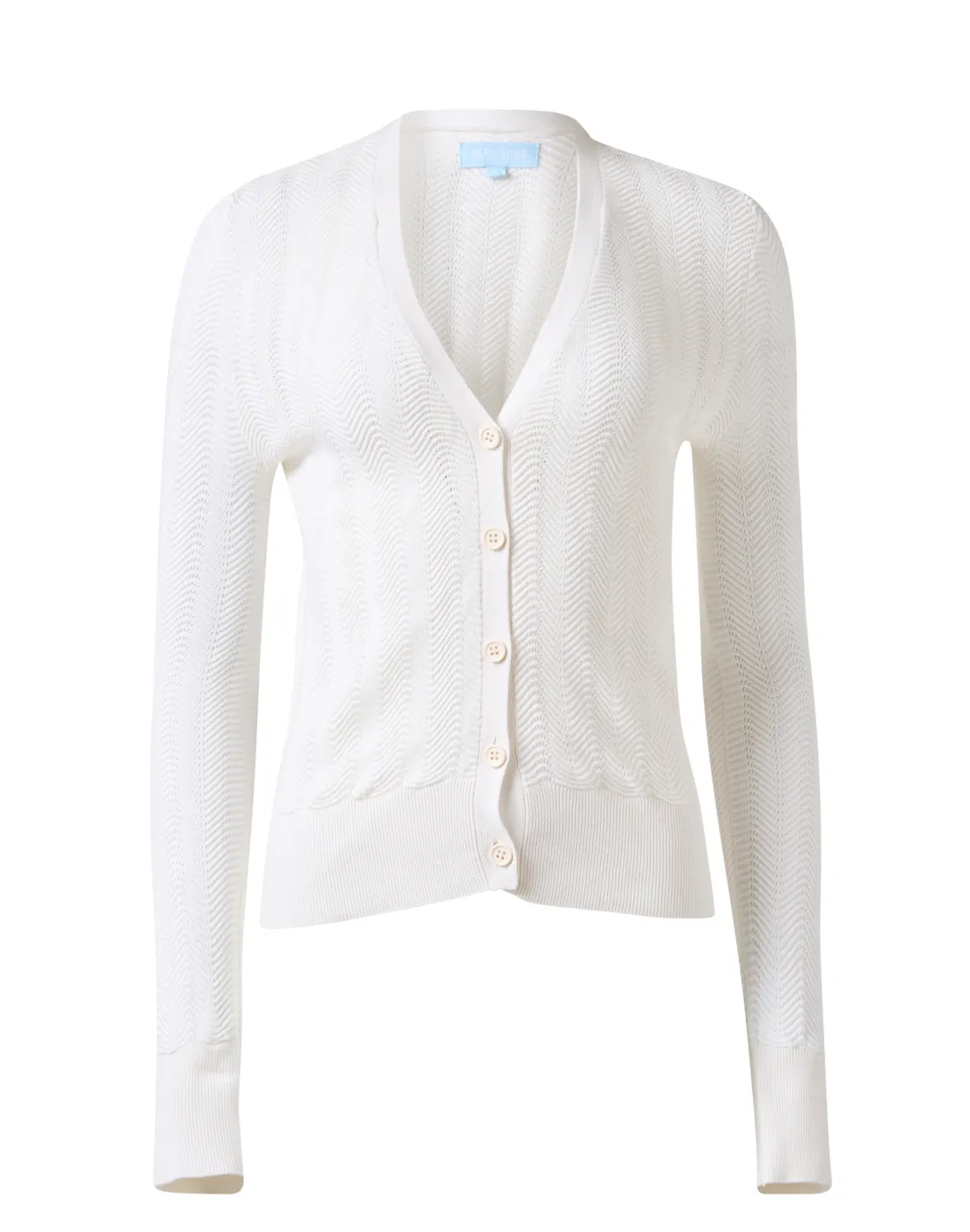 Pointelle White Cardigan