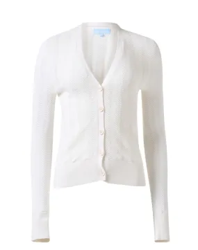 Pointelle White Cardigan