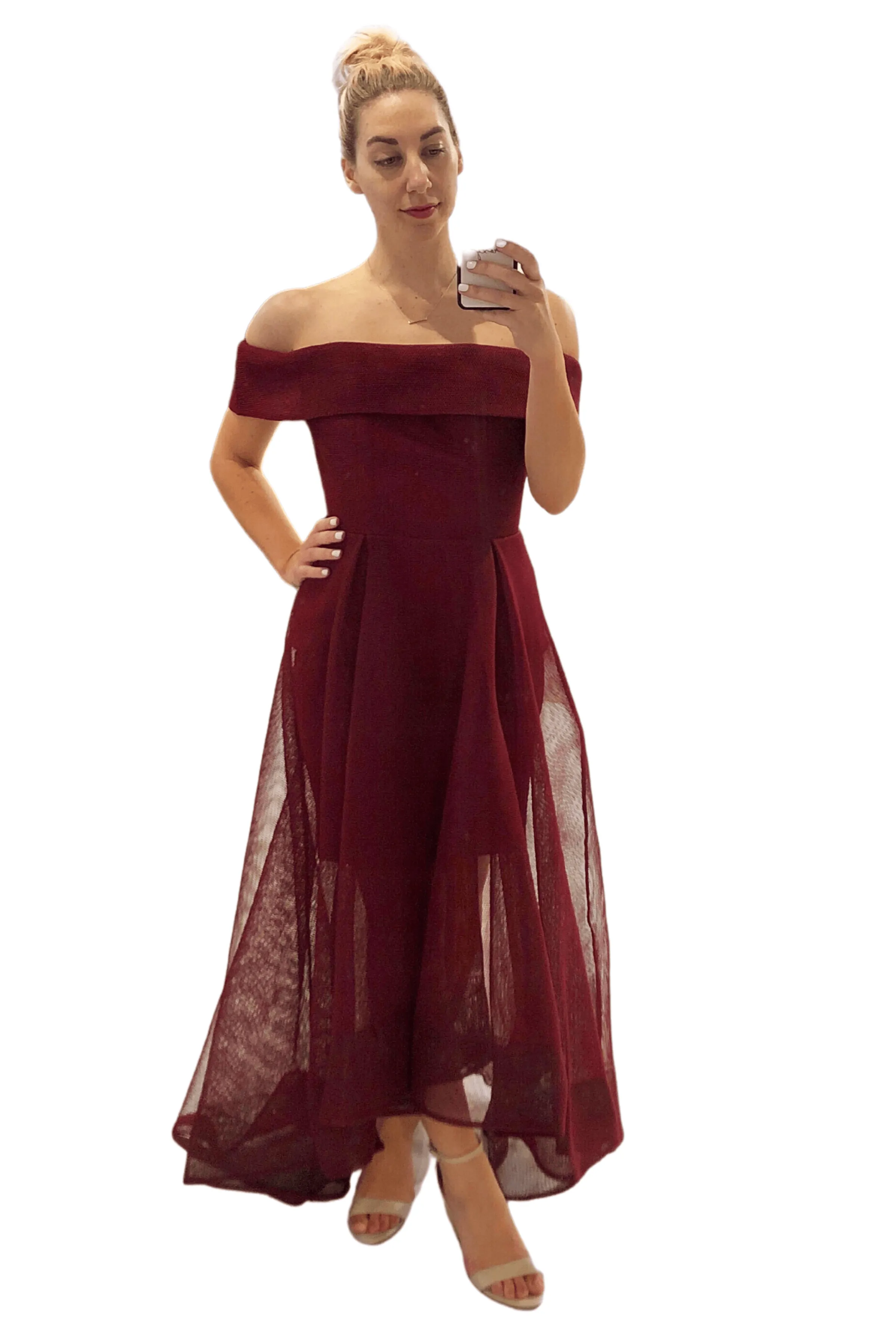 Portia and Scarlett Ivana Gown Wine Red RRP $499