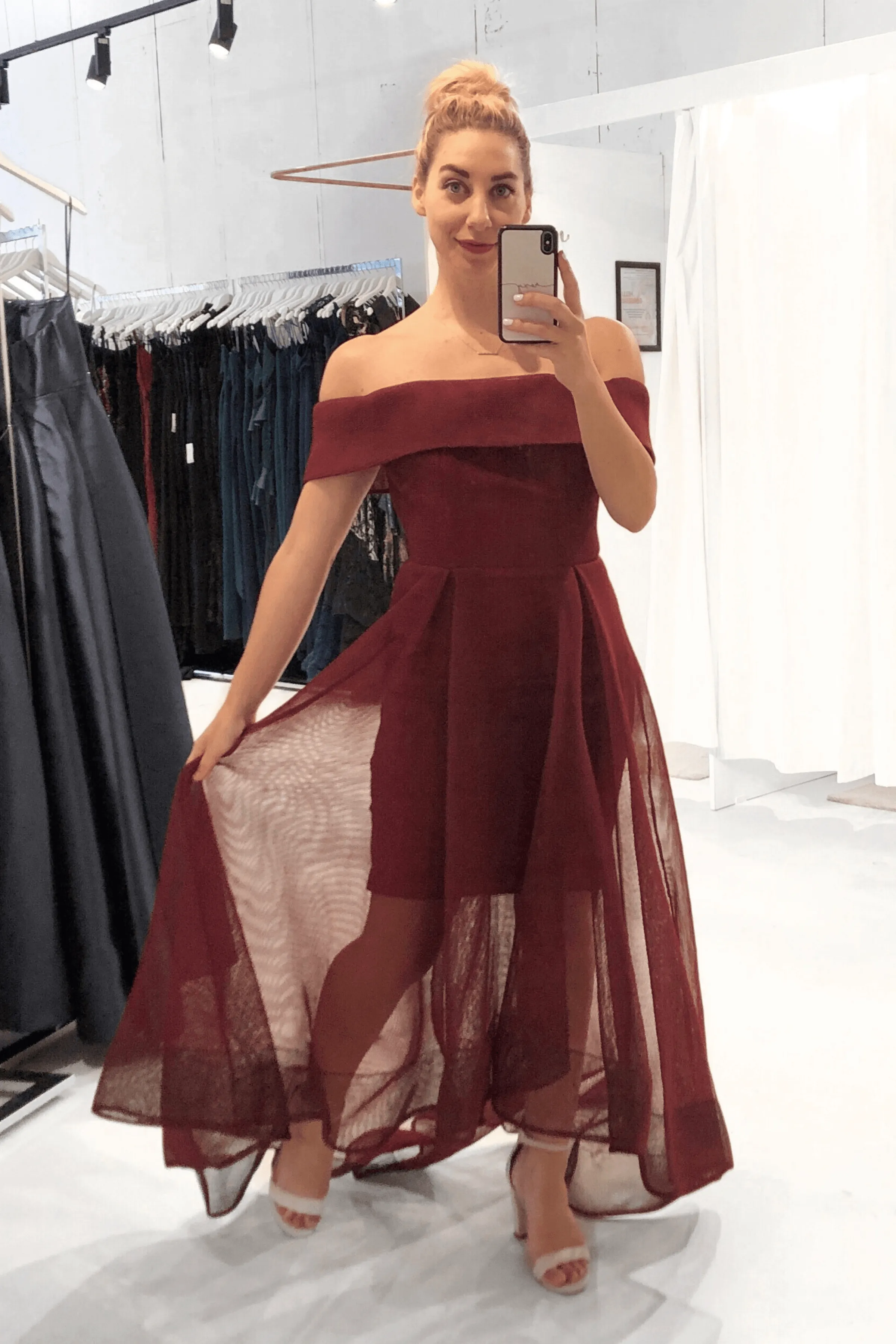 Portia and Scarlett Ivana Gown Wine Red RRP $499