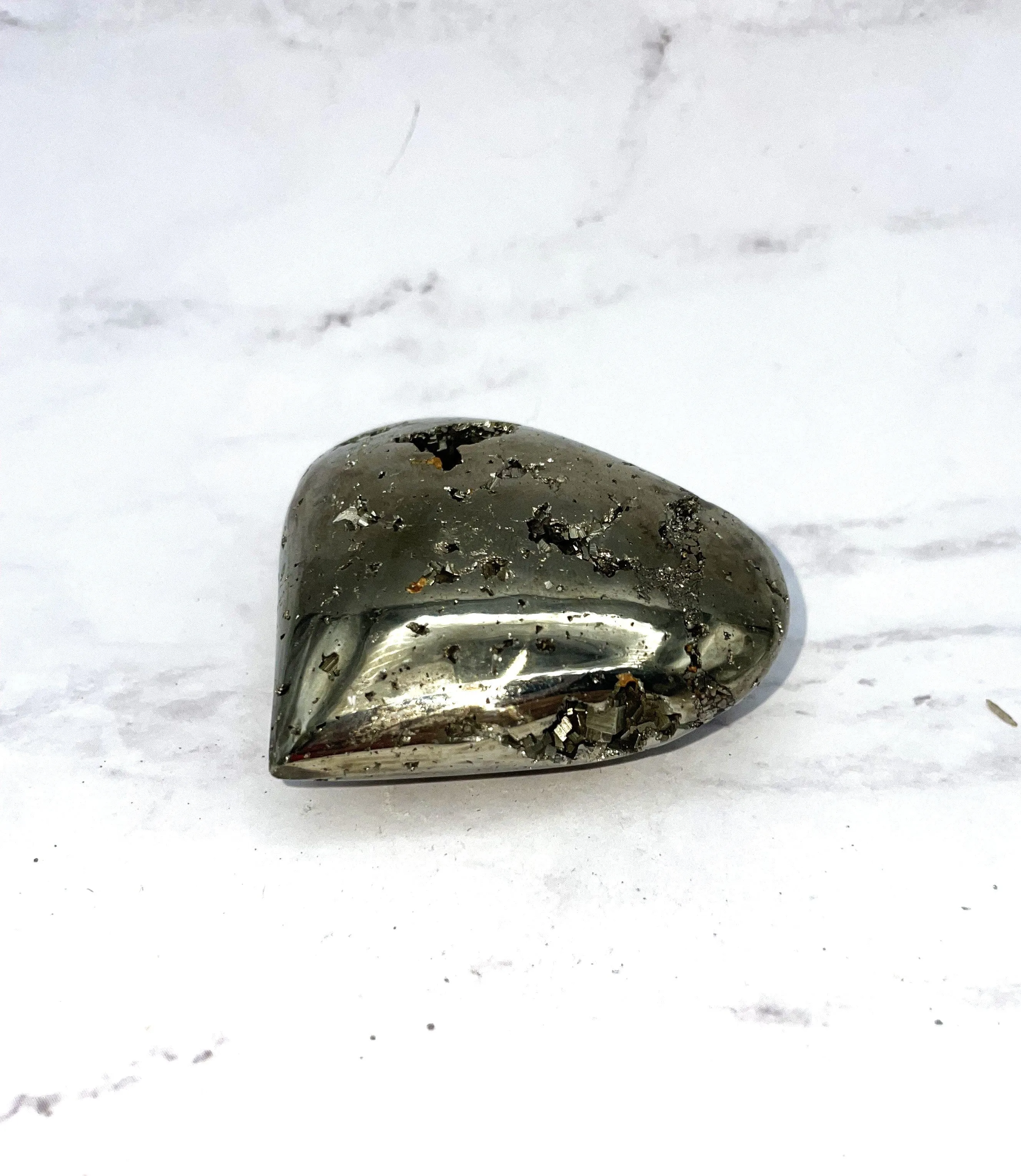 Pyrite Heart Sculpture - Shop Now for Stunning Pyrite Heart Carvings 