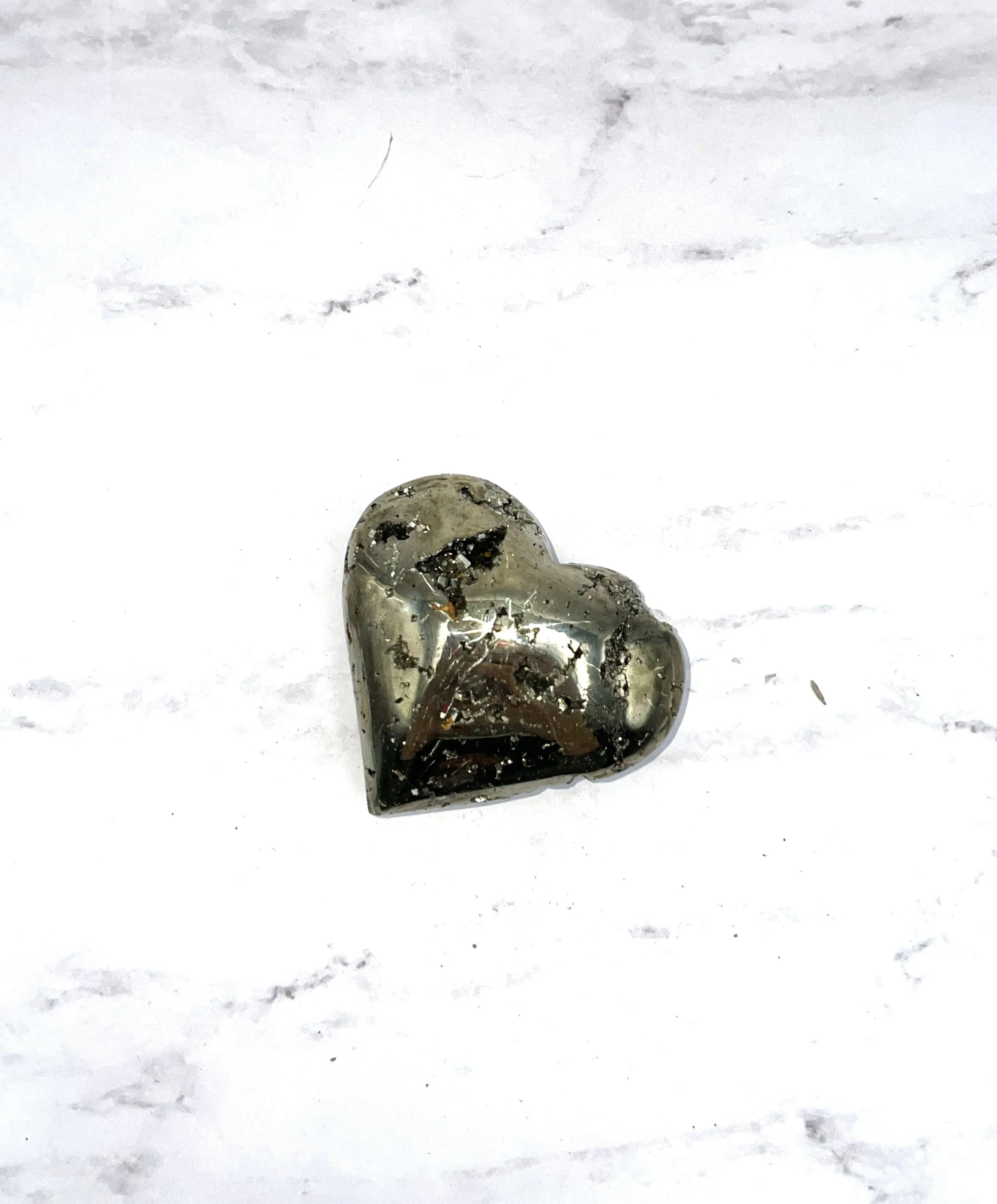 Pyrite Heart Sculpture - Shop Now for Stunning Pyrite Heart Carvings 