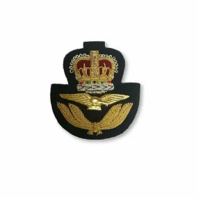 RAF Forage Cap Badge with Navy Backing - Shop Now