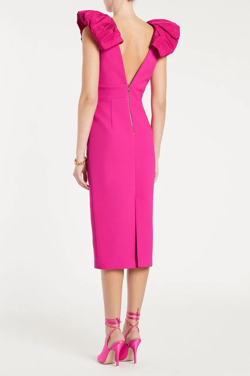 Rebecca Vallance Cupids Bow Midi Dress - Sale Price $629