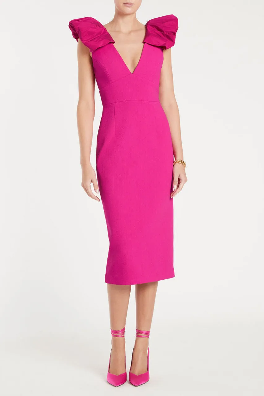 Rebecca Vallance Cupids Bow Midi Dress - Sale Price $629