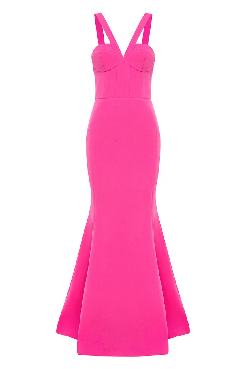 REBECCA VALLANCE Hot Pink Rosanna Gown - $899 RRP