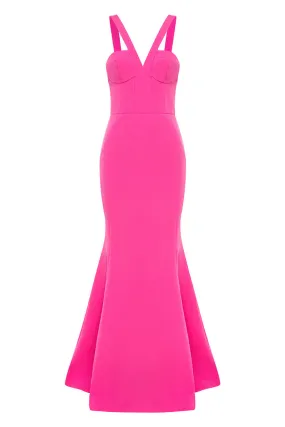 REBECCA VALLANCE Hot Pink Rosanna Gown - $899 RRP