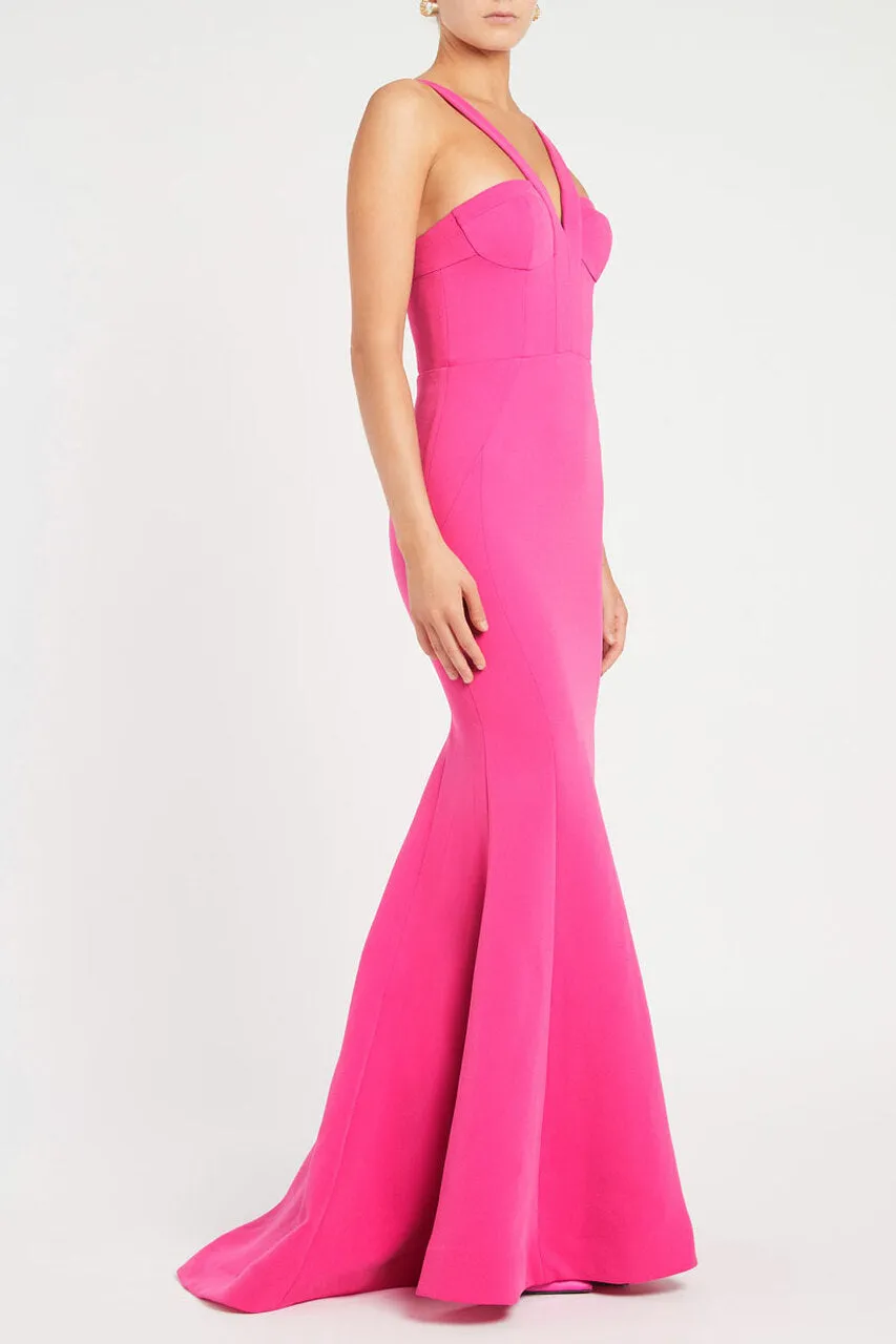 REBECCA VALLANCE Hot Pink Rosanna Gown - $899 RRP