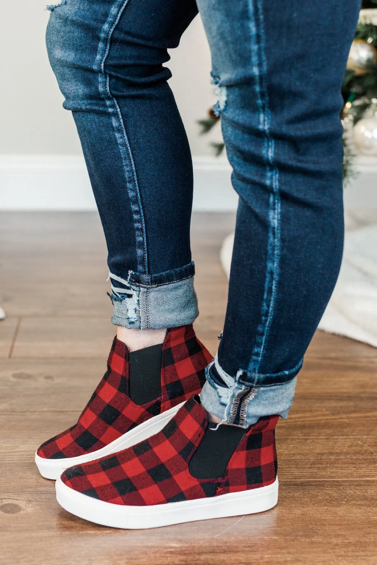 Red Buffalo Plaid Very G Tesoro Sneakers