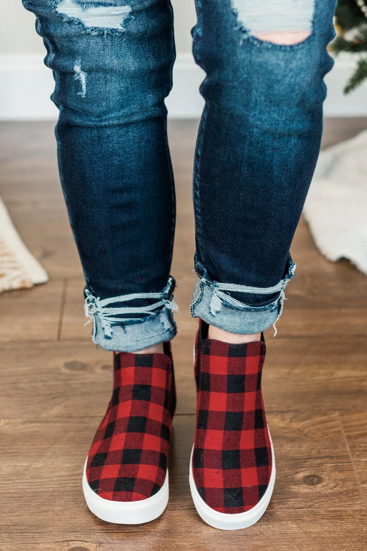 Red Buffalo Plaid Very G Tesoro Sneakers