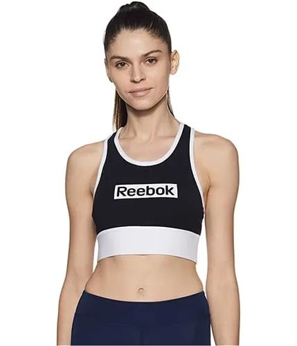 Reebok Womens Linear Logo Low Impact Sports Bra