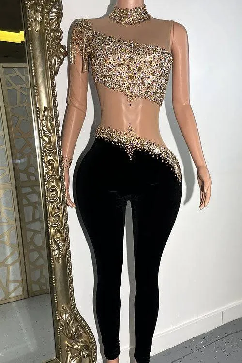 Rhinestone Bodysuit - Nova (Ready To Ship)