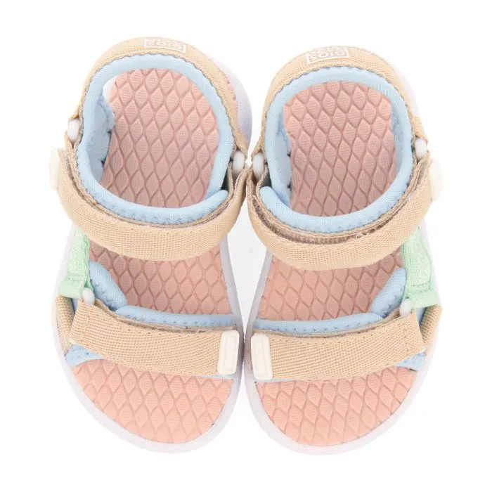 Rochedo babies turquoise sports sandals with multicoloured ties