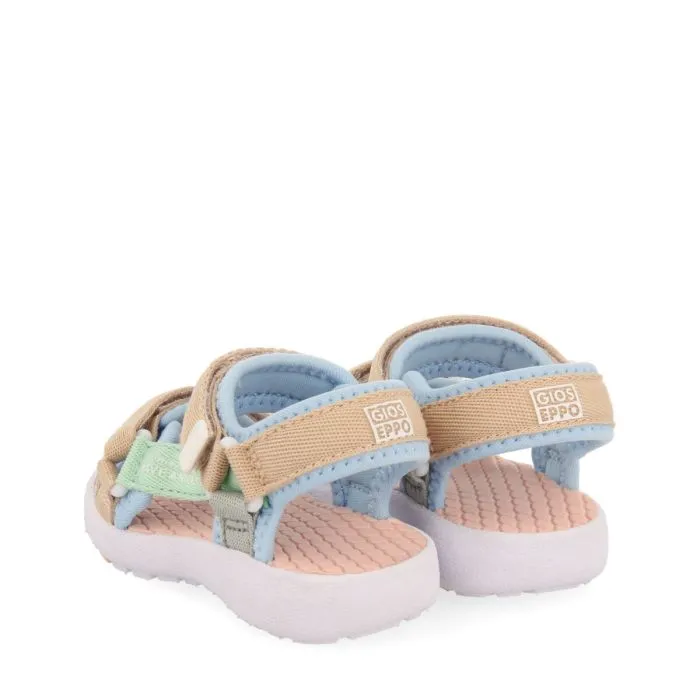 Rochedo babies turquoise sports sandals with multicoloured ties