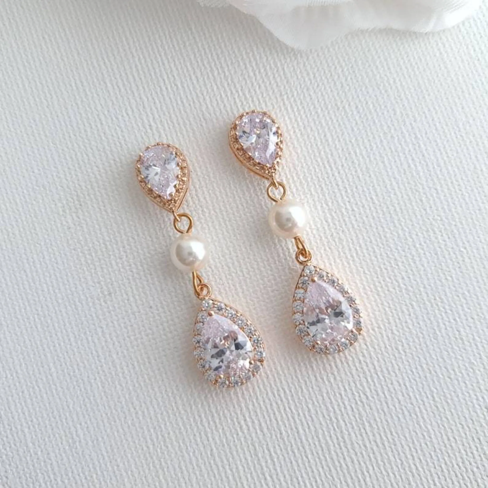 Rose Gold Wedding Jewelry Set - Emma