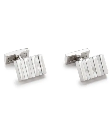 Ryan Seacrest Mens Pearl Stripe Rectangle Shape Cufflinks