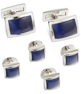 Ryan Seacrest Mens Rhodium Rectangle Shape Cufflinks