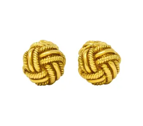 Schlumberger Tiffany Gold Knot Cufflinks 1980 - Vintage 18 Karat