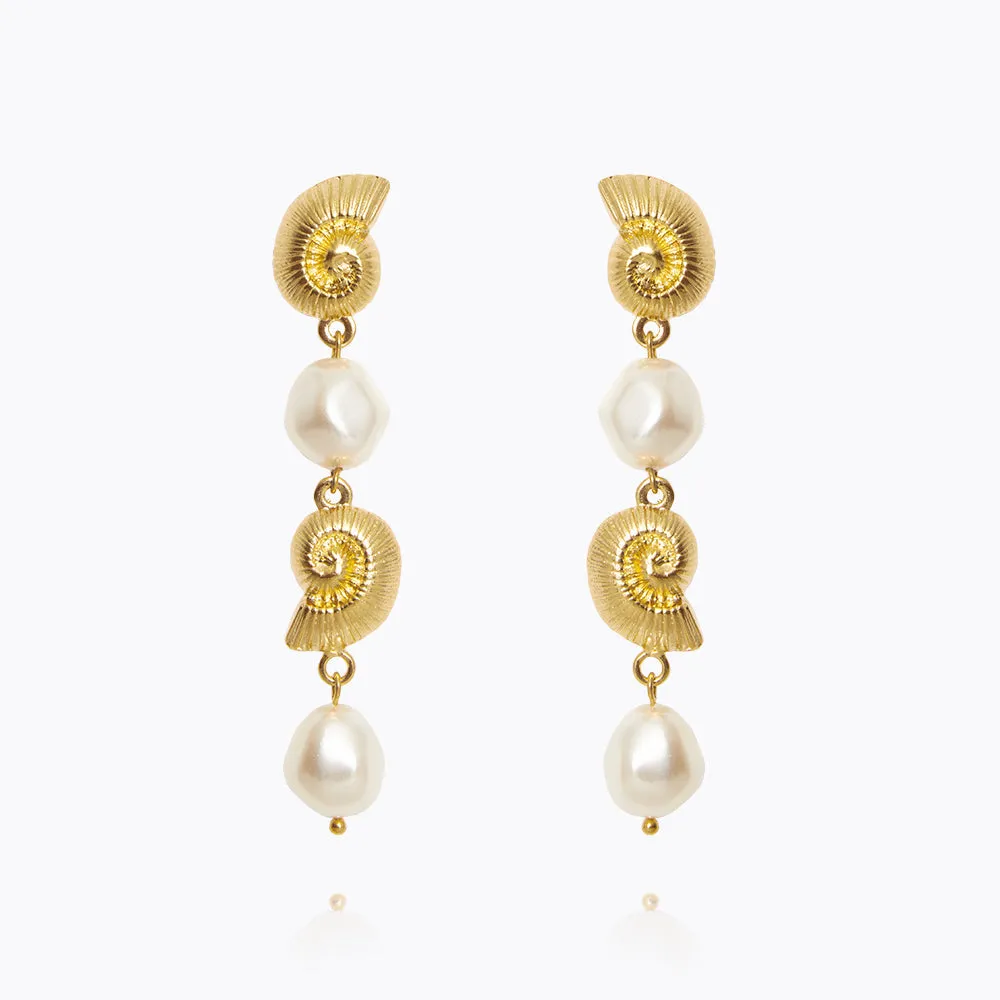 Shell Pearl Earrings