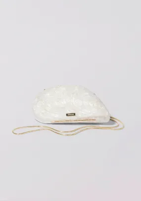 Simkhai Bridget Pearl Oyster Clutch Ivory