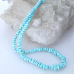 Sky Blue Lone Mountain Turquoise Beads 4-8mm Matrix