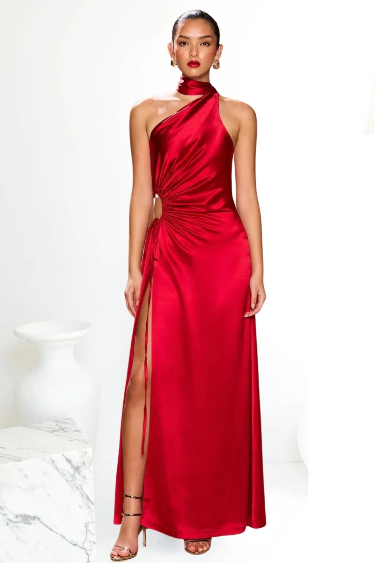 SONYA MODA Alia Maxi Dress in Sorrento Red