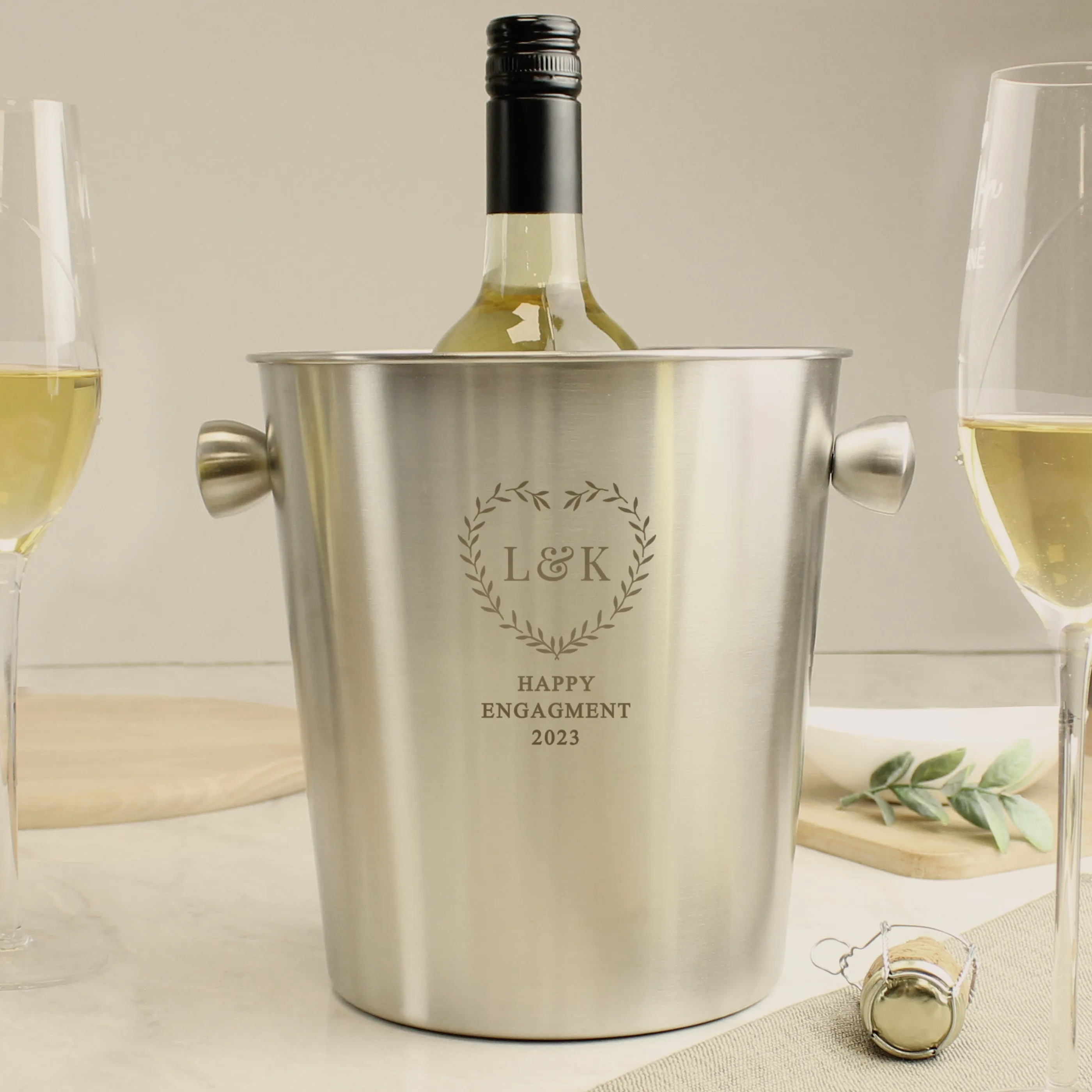 Stainless Steel Ice Bucket - Perfect for Anniversaries, Weddings & Special Occasions