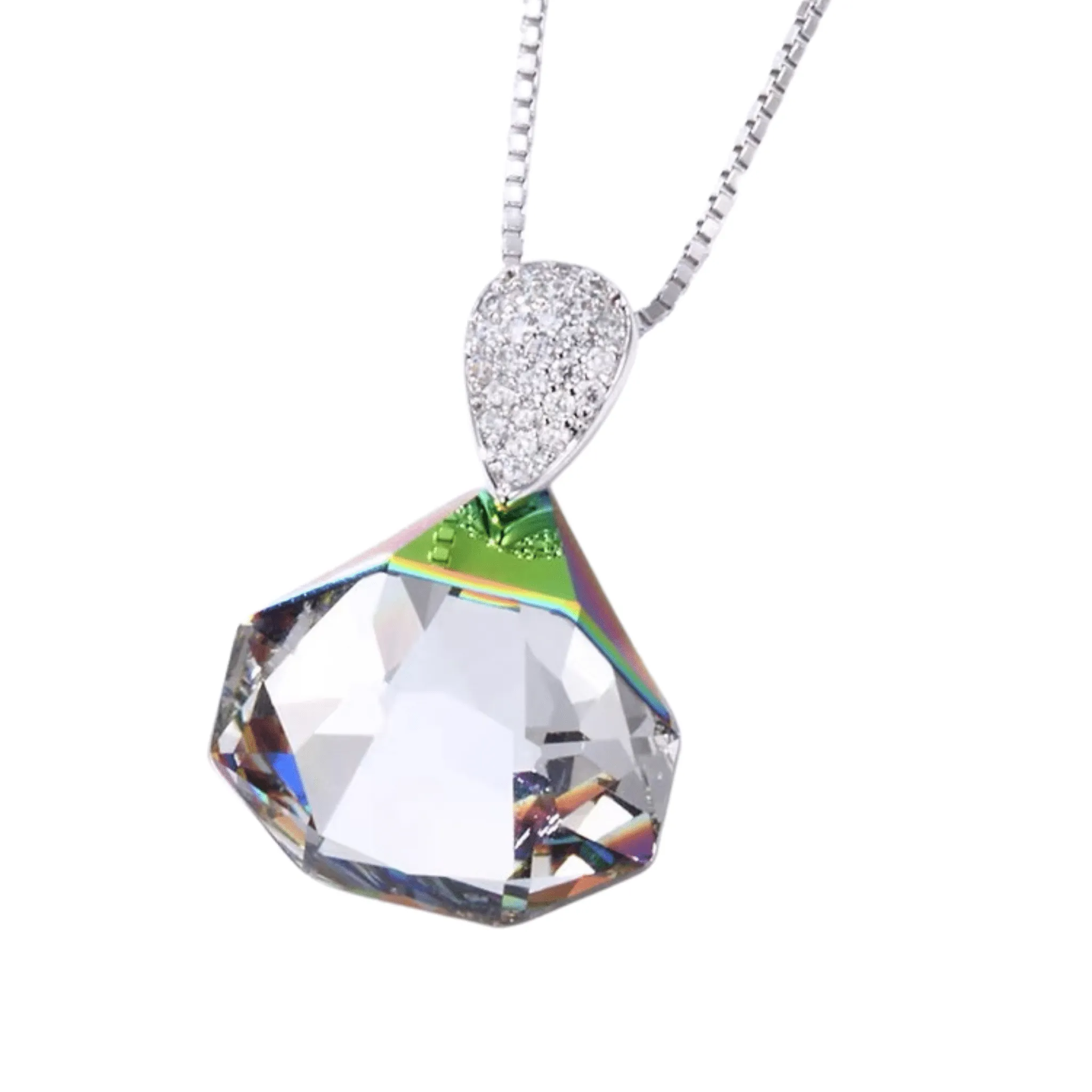 Stunning Swarovski Crystal Necklace - Princess Diamond Shape