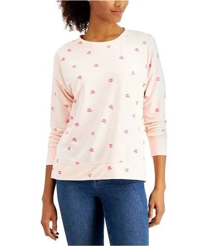 Style & Co. Womens Lipstick Kiss Sweatshirt