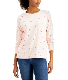 Style & Co. Womens Lipstick Kiss Sweatshirt