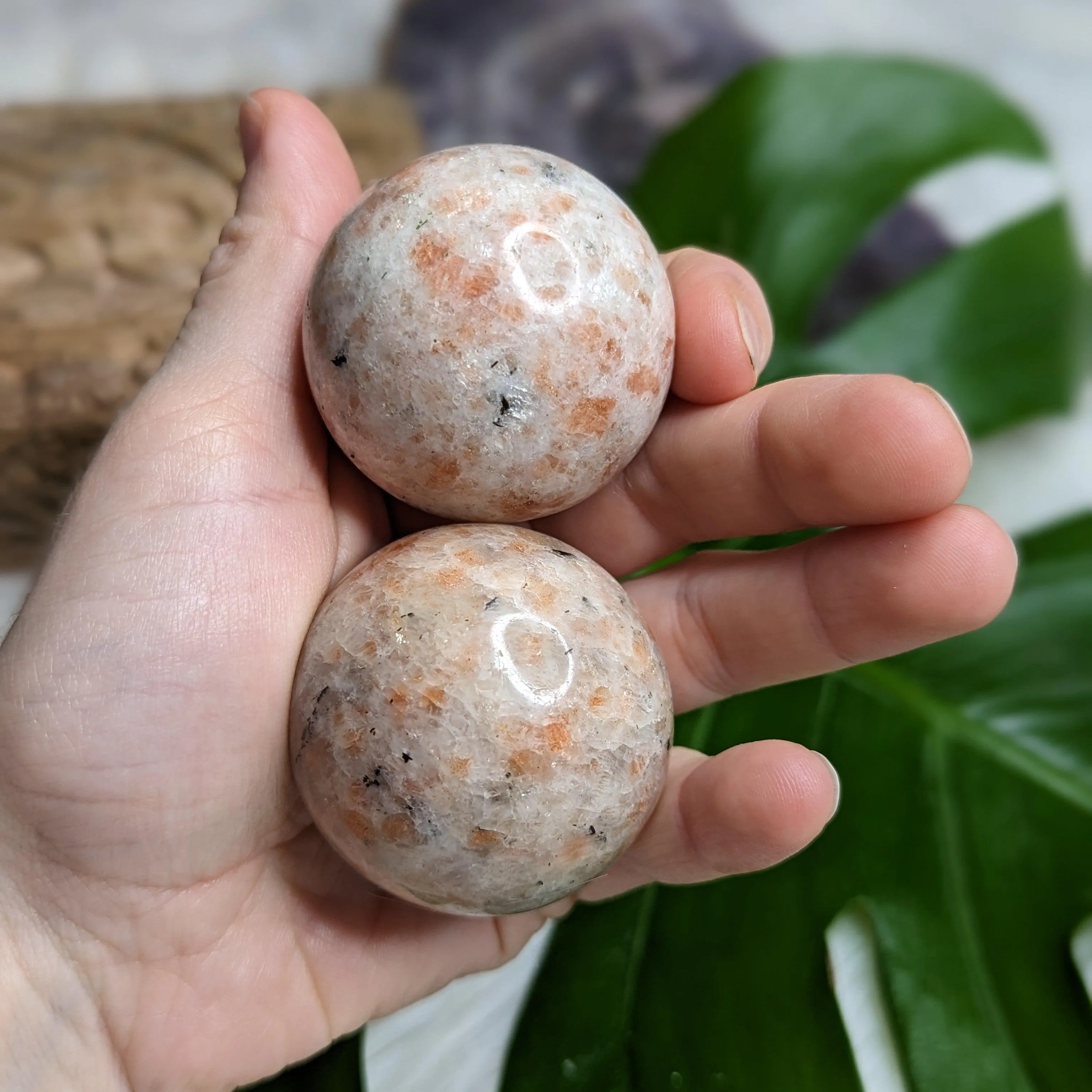 Sunstone Sphere Carving: Top Rated Natural Gemstone Decorative Items for Sale