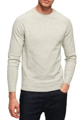 Superdry Orange Label Cotton Crew Neck Jumper Nordic Oat