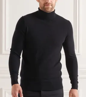 Superdry Studios Lambswool Roll Neck Jumper Black