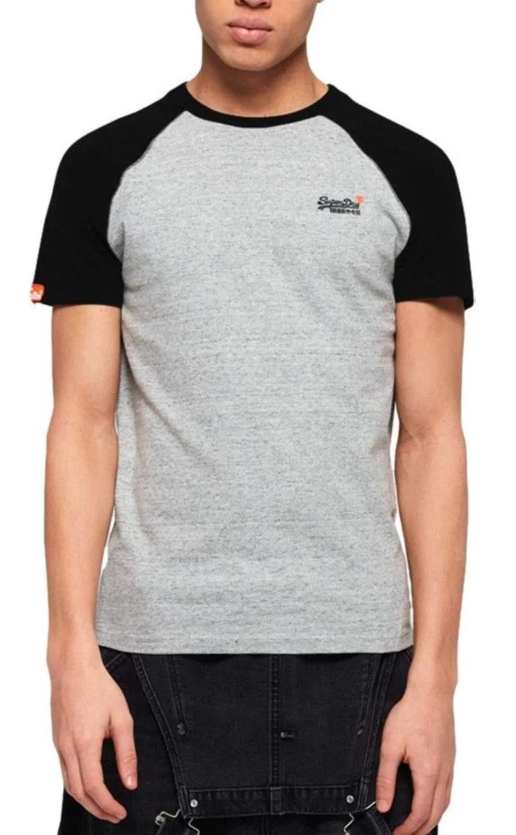 Superdry Vintage Baseball T-Shirt Dark Grey Grit