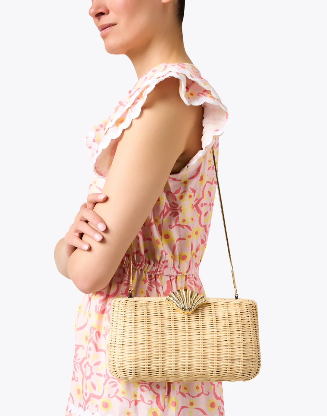 The Classica Rattan Shell Clutch