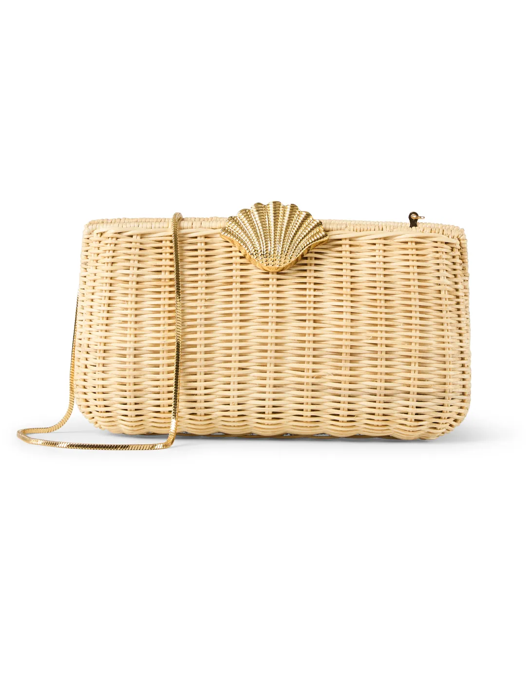 The Classica Rattan Shell Clutch