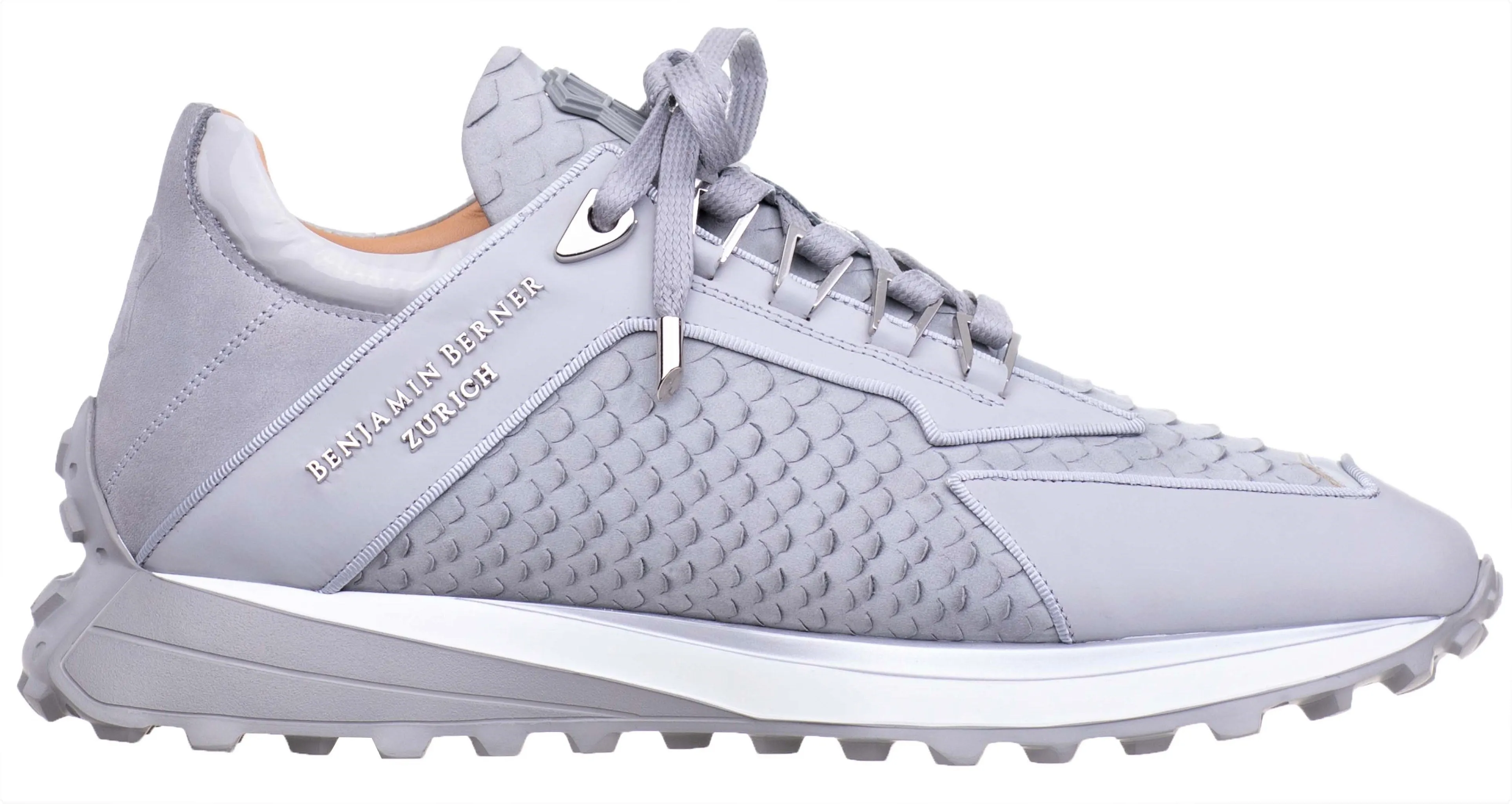 The result is Ice Grey Python Cut-Matt Nappa BNJ Alpha Runner - Low-Top.