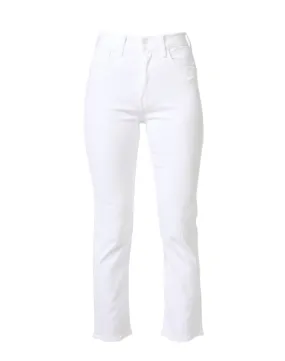 The Rider White High-Waisted Ankle Jean