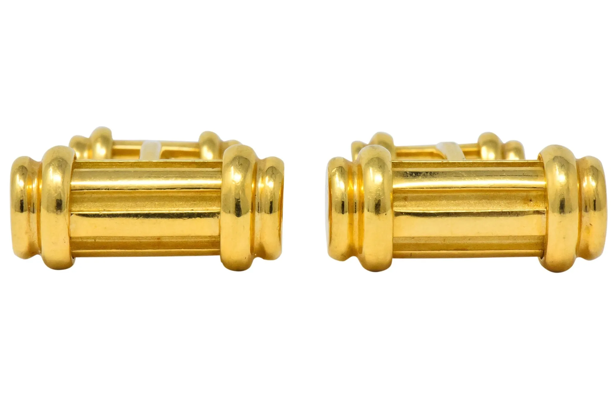 Tiffany & Co. 18K Yellow Gold Atlas Cufflinks 1990's