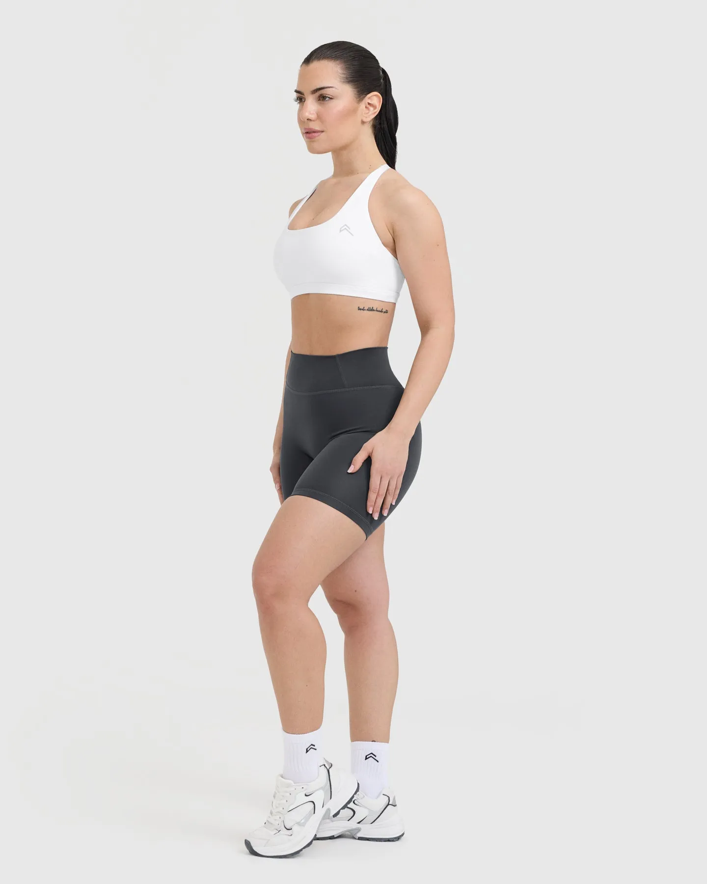 Timeless Square Neck Sports Bra | White