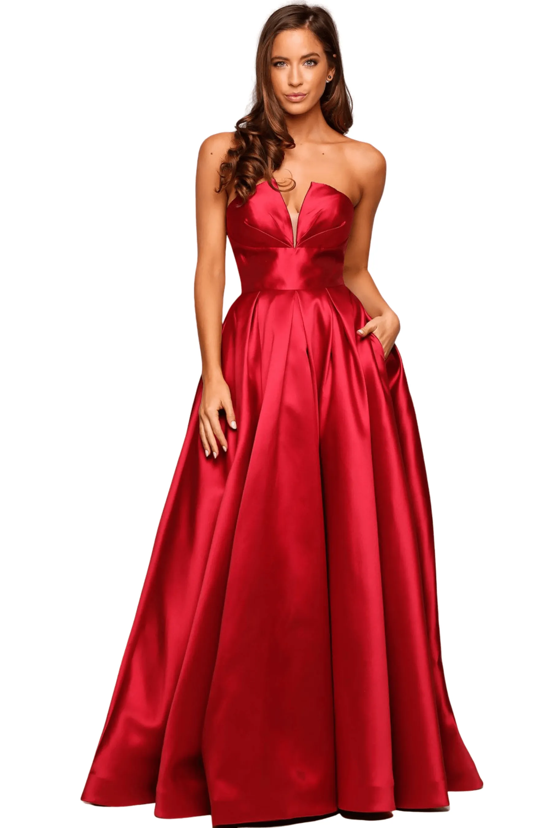 TINAHOLY Lucille Gown TA611 (Red) - Sale Price $440