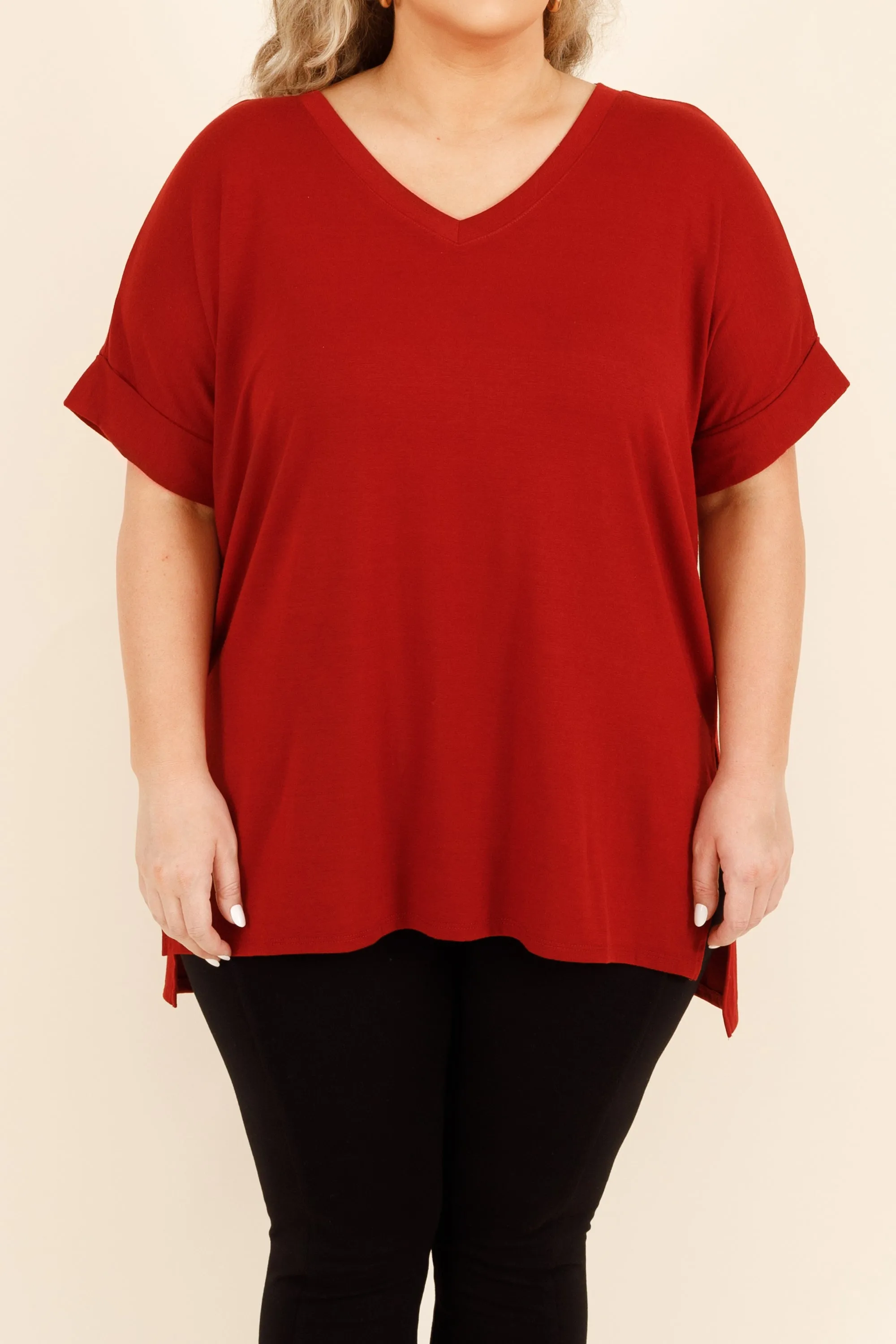 Top for Comfortable Travel, Copper Red