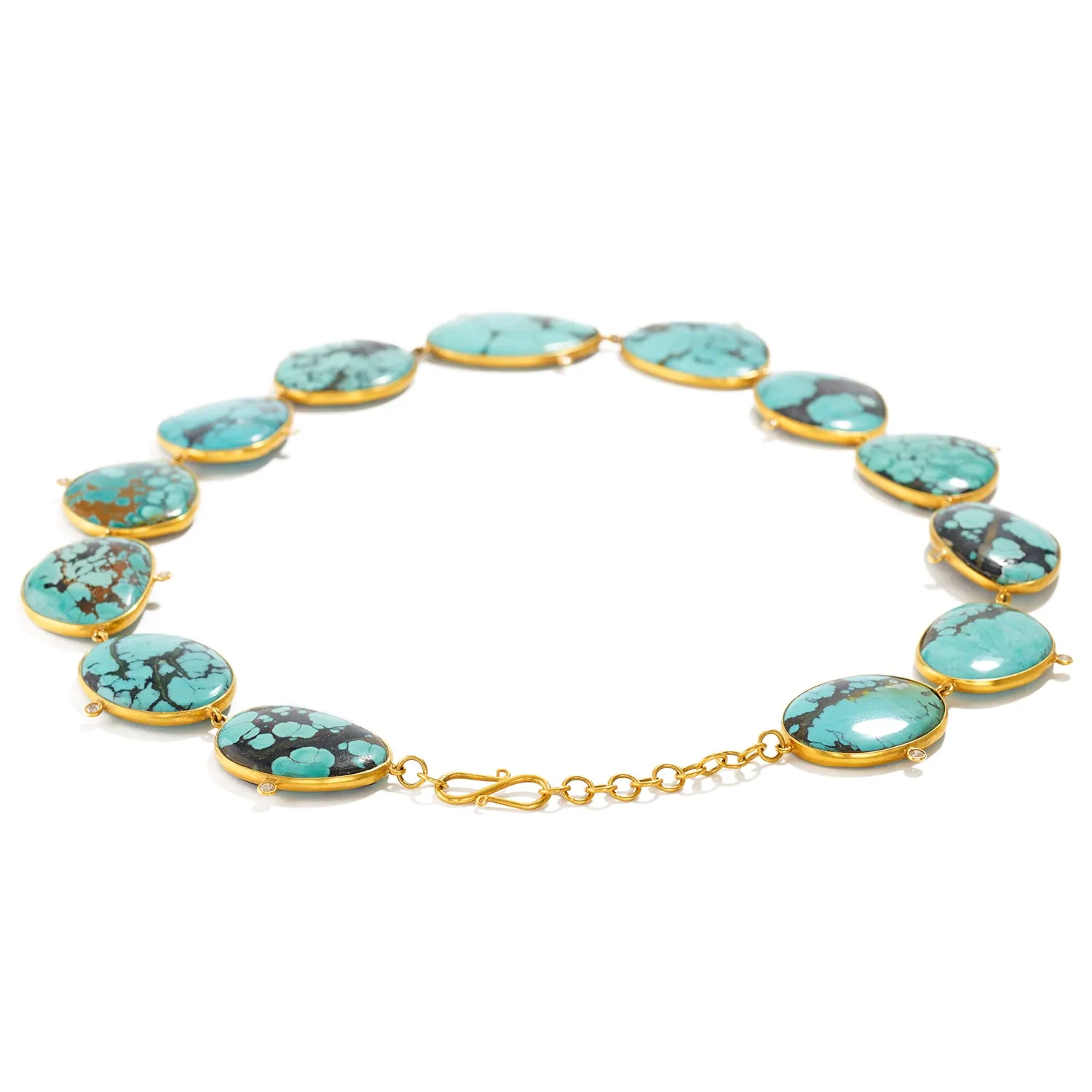 Turquoise and Diamond Necklace